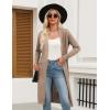 imageZeagoo Womens Long Cardigan Sweaters Lightweight Sweater Long Sleeve Open Front Casual Knit Duster Cardigans with PocketKhaki