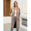 imageZeagoo Womens Long Cardigan Sweaters Lightweight Sweater Long Sleeve Open Front Casual Knit Duster Cardigans with PocketKhaki