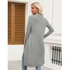 imageZeagoo Womens Long Cardigan Sweaters Lightweight Sweater Long Sleeve Open Front Casual Knit Duster Cardigans with PocketLight Grey