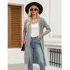 imageZeagoo Womens Long Cardigan Sweaters Lightweight Sweater Long Sleeve Open Front Casual Knit Duster Cardigans with PocketLight Grey