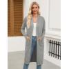 imageZeagoo Womens Long Cardigan Sweaters Lightweight Sweater Long Sleeve Open Front Casual Knit Duster Cardigans with PocketLight Grey