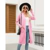 imageZeagoo Womens Long Cardigan Sweaters Lightweight Sweater Long Sleeve Open Front Casual Knit Duster Cardigans with PocketPink