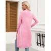imageZeagoo Womens Long Cardigan Sweaters Lightweight Sweater Long Sleeve Open Front Casual Knit Duster Cardigans with PocketPink
