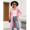 imageZeagoo Womens Long Cardigan Sweaters Lightweight Sweater Long Sleeve Open Front Casual Knit Duster Cardigans with PocketPink