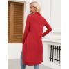 imageZeagoo Womens Long Cardigan Sweaters Lightweight Sweater Long Sleeve Open Front Casual Knit Duster Cardigans with PocketRed