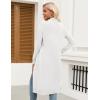 imageZeagoo Womens Long Cardigan Sweaters Lightweight Sweater Long Sleeve Open Front Casual Knit Duster Cardigans with PocketWhite