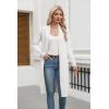 imageZeagoo Womens Long Cardigan Sweaters Lightweight Sweater Long Sleeve Open Front Casual Knit Duster Cardigans with PocketWhite