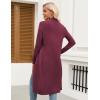imageZeagoo Womens Long Cardigan Sweaters Lightweight Sweater Long Sleeve Open Front Casual Knit Duster Cardigans with PocketWine Red