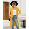 imageZeagoo Womens Long Cardigan Sweaters Lightweight Sweater Long Sleeve Open Front Casual Knit Duster Cardigans with PocketYellow