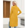 imageZeagoo Womens Long Cardigan Sweaters Lightweight Sweater Long Sleeve Open Front Casual Knit Duster Cardigans with PocketYellow