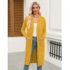 imageZeagoo Womens Long Cardigan Sweaters Lightweight Sweater Long Sleeve Open Front Casual Knit Duster Cardigans with PocketYellow