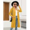 imageZeagoo Womens Long Cardigan Sweaters Lightweight Sweater Long Sleeve Open Front Casual Knit Duster Cardigans with PocketYellow