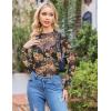 imageZeagoo Womens Mesh Long Sleeve Tops Mock Neck Going Out See Through Shirts Sexy Sheer Blouses Clubwear SXXLBf282