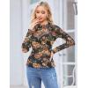 imageZeagoo Womens Mesh Long Sleeve Tops Mock Neck Going Out See Through Shirts Sexy Sheer Blouses Clubwear SXXLBf282