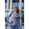 imageZeagoo Womens Mesh Long Sleeve Tops Mock Neck Going Out See Through Shirts Sexy Sheer Blouses Clubwear SXXLCx233