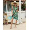 imageZeagoo Womens Summer Beach Dresses 2025 Loose Sleeveless Mini Sundress Swimsuit Coverup Spring Casual Boho Tank DressBlue Floral