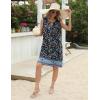 imageZeagoo Womens Summer Beach Dresses 2025 Loose Sleeveless Mini Sundress Swimsuit Coverup Spring Casual Boho Tank DressBlue Print