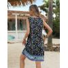 imageZeagoo Womens Summer Beach Dresses 2025 Loose Sleeveless Mini Sundress Swimsuit Coverup Spring Casual Boho Tank DressBlue Print