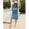 imageZeagoo Womens Summer Beach Dresses 2025 Loose Sleeveless Mini Sundress Swimsuit Coverup Spring Casual Boho Tank DressEthnic Blue