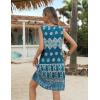 imageZeagoo Womens Summer Beach Dresses 2025 Loose Sleeveless Mini Sundress Swimsuit Coverup Spring Casual Boho Tank DressEthnic Blue