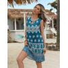 imageZeagoo Womens Summer Beach Dresses 2025 Loose Sleeveless Mini Sundress Swimsuit Coverup Spring Casual Boho Tank DressEthnic Blue