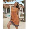 imageZeagoo Womens Summer Beach Dresses 2025 Loose Sleeveless Mini Sundress Swimsuit Coverup Spring Casual Boho Tank DressOrange