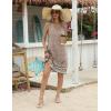 imageZeagoo Womens Summer Beach Dresses 2025 Loose Sleeveless Mini Sundress Swimsuit Coverup Spring Casual Boho Tank DressOrange Print