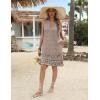 imageZeagoo Womens Summer Beach Dresses 2025 Loose Sleeveless Mini Sundress Swimsuit Coverup Spring Casual Boho Tank DressOrange Print