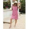 imageZeagoo Womens Summer Beach Dresses 2025 Loose Sleeveless Mini Sundress Swimsuit Coverup Spring Casual Boho Tank DressPink