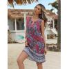 imageZeagoo Womens Summer Beach Dresses 2025 Loose Sleeveless Mini Sundress Swimsuit Coverup Spring Casual Boho Tank DressRed
