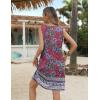 imageZeagoo Womens Summer Beach Dresses 2025 Loose Sleeveless Mini Sundress Swimsuit Coverup Spring Casual Boho Tank DressRed
