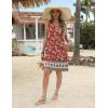imageZeagoo Womens Summer Beach Dresses 2025 Loose Sleeveless Mini Sundress Swimsuit Coverup Spring Casual Boho Tank DressRed Print