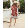 imageZeagoo Womens Summer Beach Dresses 2025 Loose Sleeveless Mini Sundress Swimsuit Coverup Spring Casual Boho Tank DressRed Print