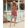 imageZeagoo Womens Summer Beach Dresses 2025 Loose Sleeveless Mini Sundress Swimsuit Coverup Spring Casual Boho Tank DressRed Print