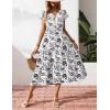 imageZeagoo Womens Summer Casual Dress Flutter Short Sleeve V Neck Button Down Tiered Flowy Long Dress with PocketsSf196