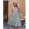 imageZeagoo Womens Summer Dress Casual Ruffle Tiered Floral Square Neck Sundresses Beach Boho Mini Aline Dress 2025 with Pockets02 Blue Floral