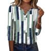 imageZeagoo Long Sleeve Shirts for Women Casual V Neck Fall Tops Dressy Summer Work Blouses ClothesGeometric 530