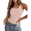 imageZeagoo Womens Double Lined Square Neck Tank Top Sleeveless Basic Crop Tops Trendy Y2K Going Out TopsChampagne