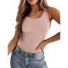 imageZeagoo Womens Double Lined Square Neck Tank Top Sleeveless Basic Crop Tops Trendy Y2K Going Out TopsMauve Pink