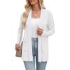 imageZeagoo Womens Lightweight Cardigan Sweaters Open Front Long Sleeve Casual Loose Thin Cardigans with Pockets 2025Awhite