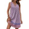 imageZeagoo Womens Summer Beach Dresses 2025 Loose Sleeveless Mini Sundress Swimsuit Coverup Spring Casual Boho Tank DressPurple