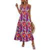 imageZeagoo Womens Summer Maxi Dress Spaghetti Strap Casual Printed Dress Boho Floral Beach SundressPattern6