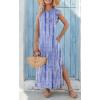 imageZeagoo Maxi Dresses for Women 2025 Summer Casual Sleeveless Floral Sundress Long Split Dresses with Pockets Beach VacationA01zr21