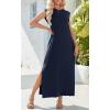 imageZeagoo Maxi Dresses for Women 2025 Summer Casual Sleeveless Floral Sundress Long Split Dresses with Pockets Beach VacationA03blue