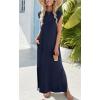 imageZeagoo Maxi Dresses for Women 2025 Summer Casual Sleeveless Floral Sundress Long Split Dresses with Pockets Beach VacationA03blue