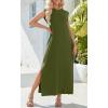 imageZeagoo Maxi Dresses for Women 2025 Summer Casual Sleeveless Floral Sundress Long Split Dresses with Pockets Beach VacationA04green