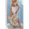 imageZeagoo Maxi Dresses for Women 2025 Summer Casual Sleeveless Floral Sundress Long Split Dresses with Pockets Beach VacationCx264