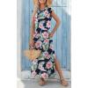 imageZeagoo Maxi Dresses for Women 2025 Summer Casual Sleeveless Floral Sundress Long Split Dresses with Pockets Beach VacationHf60