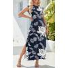 imageZeagoo Maxi Dresses for Women 2025 Summer Casual Sleeveless Floral Sundress Long Split Dresses with Pockets Beach VacationSp38