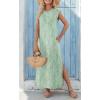 imageZeagoo Maxi Dresses for Women 2025 Summer Casual Sleeveless Floral Sundress Long Split Dresses with Pockets Beach VacationWf25